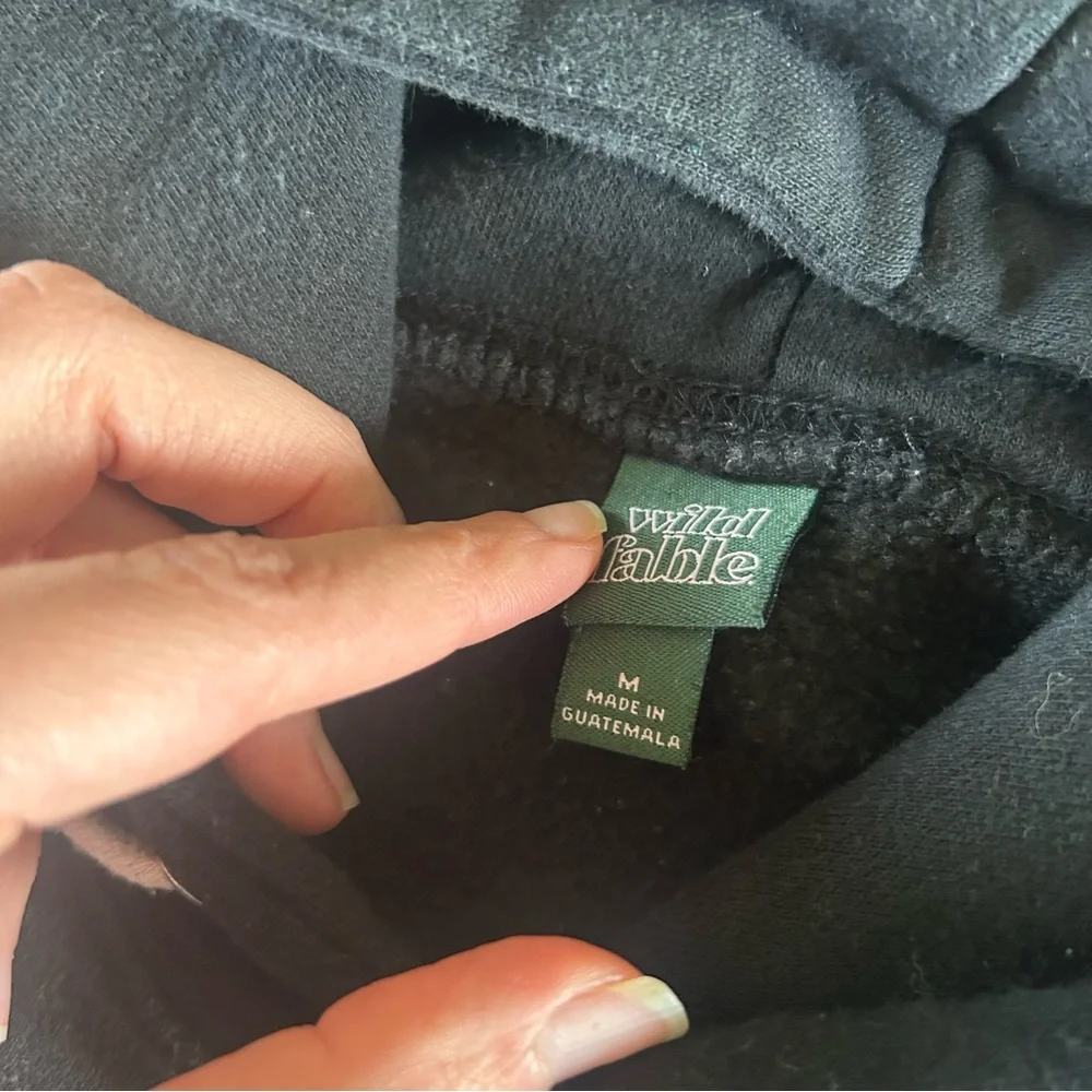 [Wild Fable] Black Cropped Hoodie - Picture 4 of 5